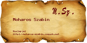 Moharos Szabin névjegykártya